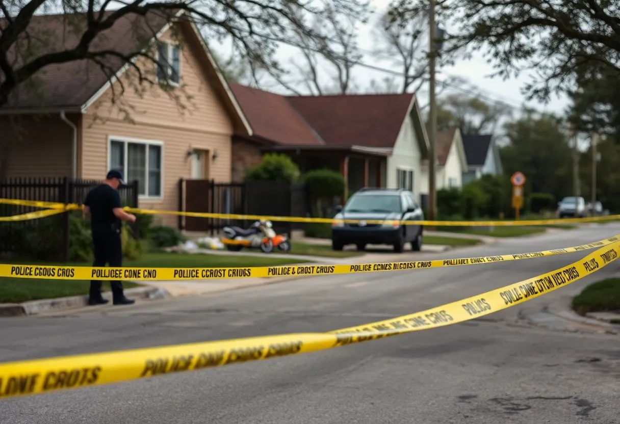 Crime scene in San Antonio related to a drug deal shooting