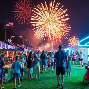 Families gathered at Woodlawn Lake Park for Fourth of July celebrations