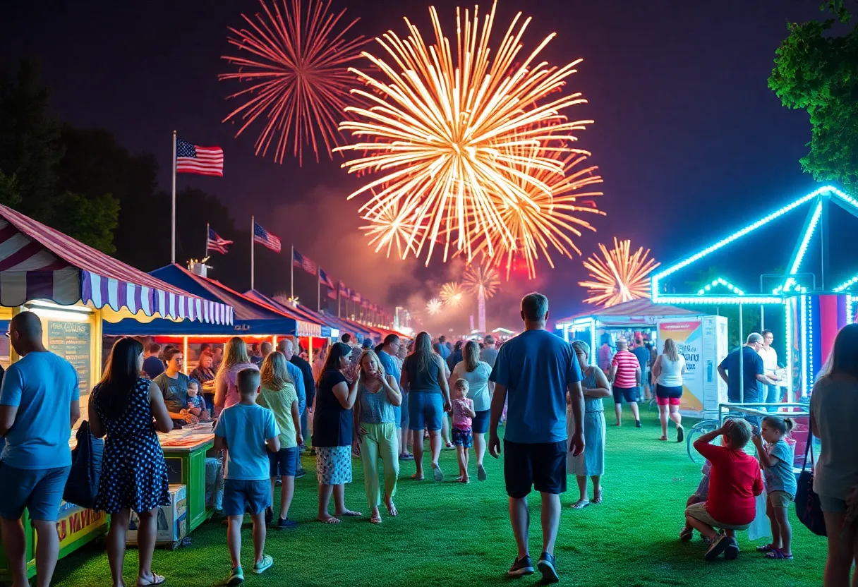 Families gathered at Woodlawn Lake Park for Fourth of July celebrations