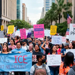 Protesters in San Antonio rally against ICE deportation practices