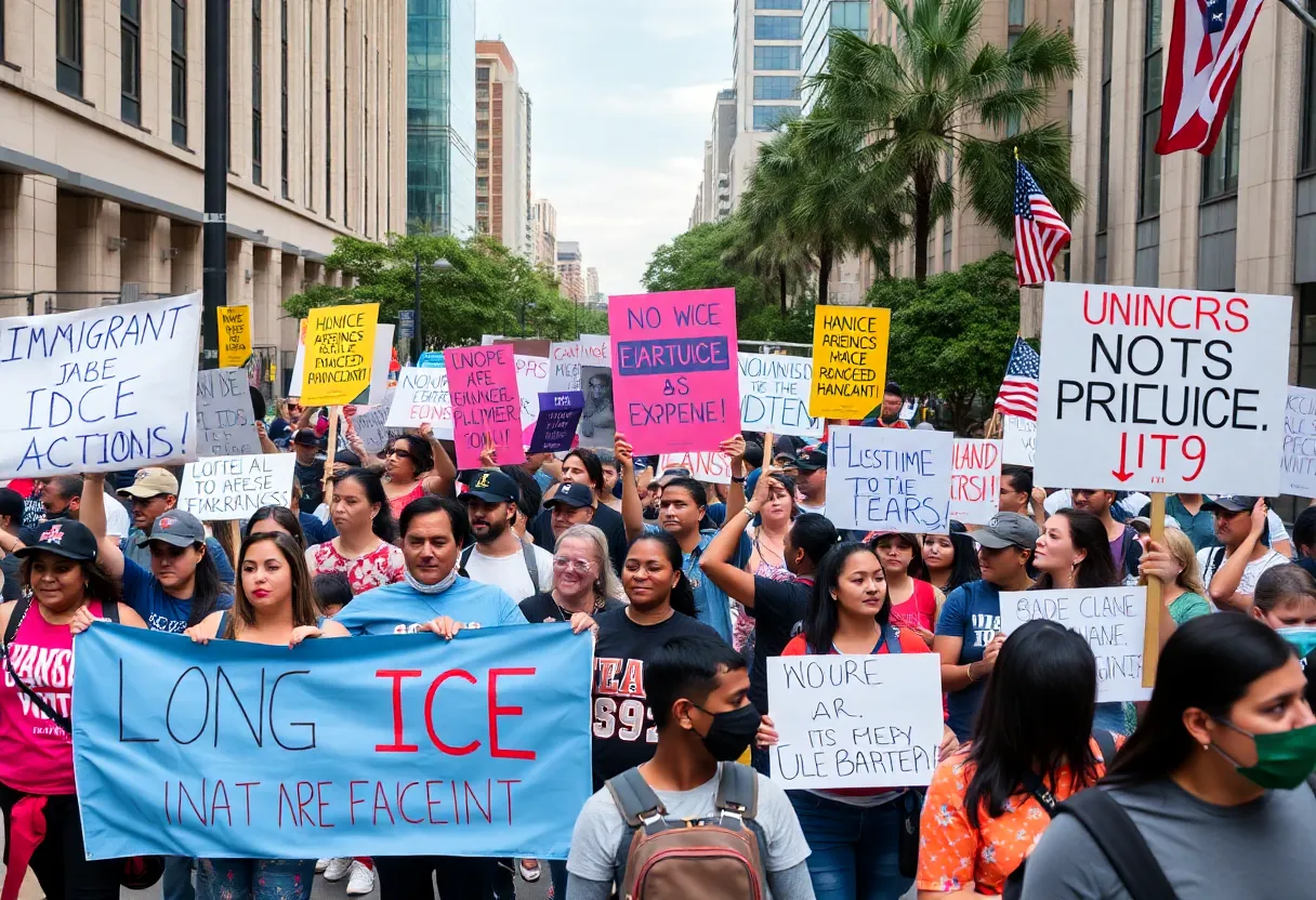 Protesters in San Antonio rally against ICE deportation practices