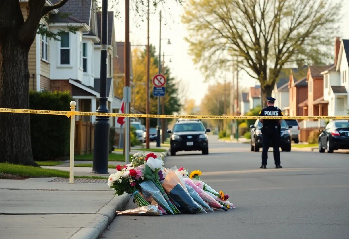 Police presence in front of a house on Dorsey Drive, San Antonio