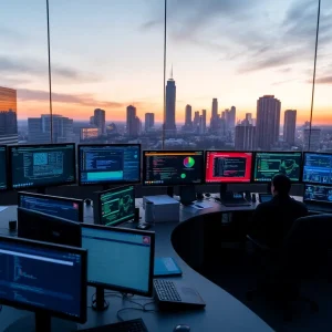 The headquarters of the Texas Cyber Command in San Antonio, equipped with cybersecurity technology.