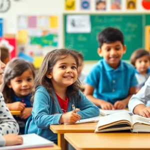 Classroom scene illustrating educational choice in Texas