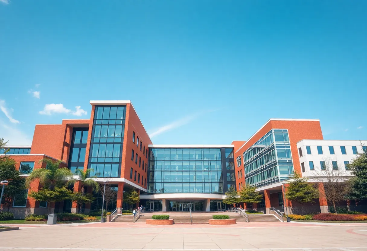 Visionary artwork representing the merger of UTSA and UT Health San Antonio