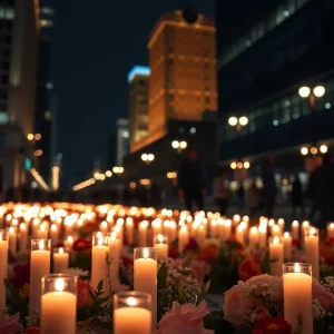 Candlelight vigil for Jonathan Joss