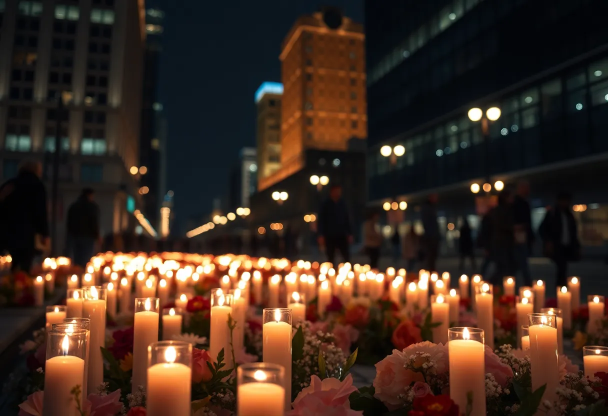 Candlelight vigil for Jonathan Joss