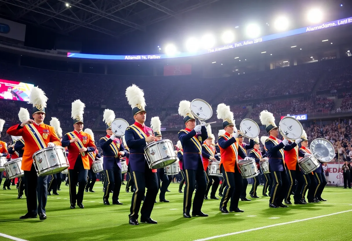 Boston Crusaders performing at the DCI Southwestern Championships.