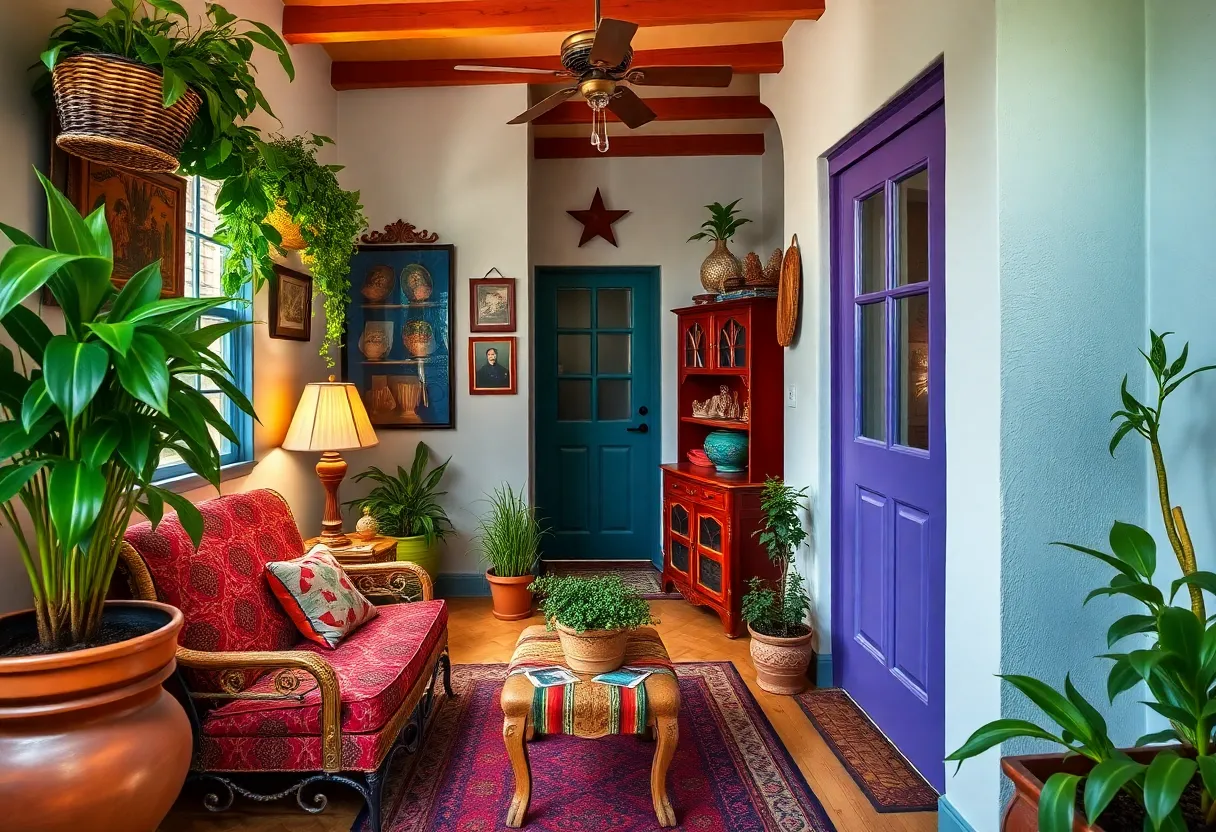 Vibrant interior of a renovated cottage reflecting rich cultural heritage