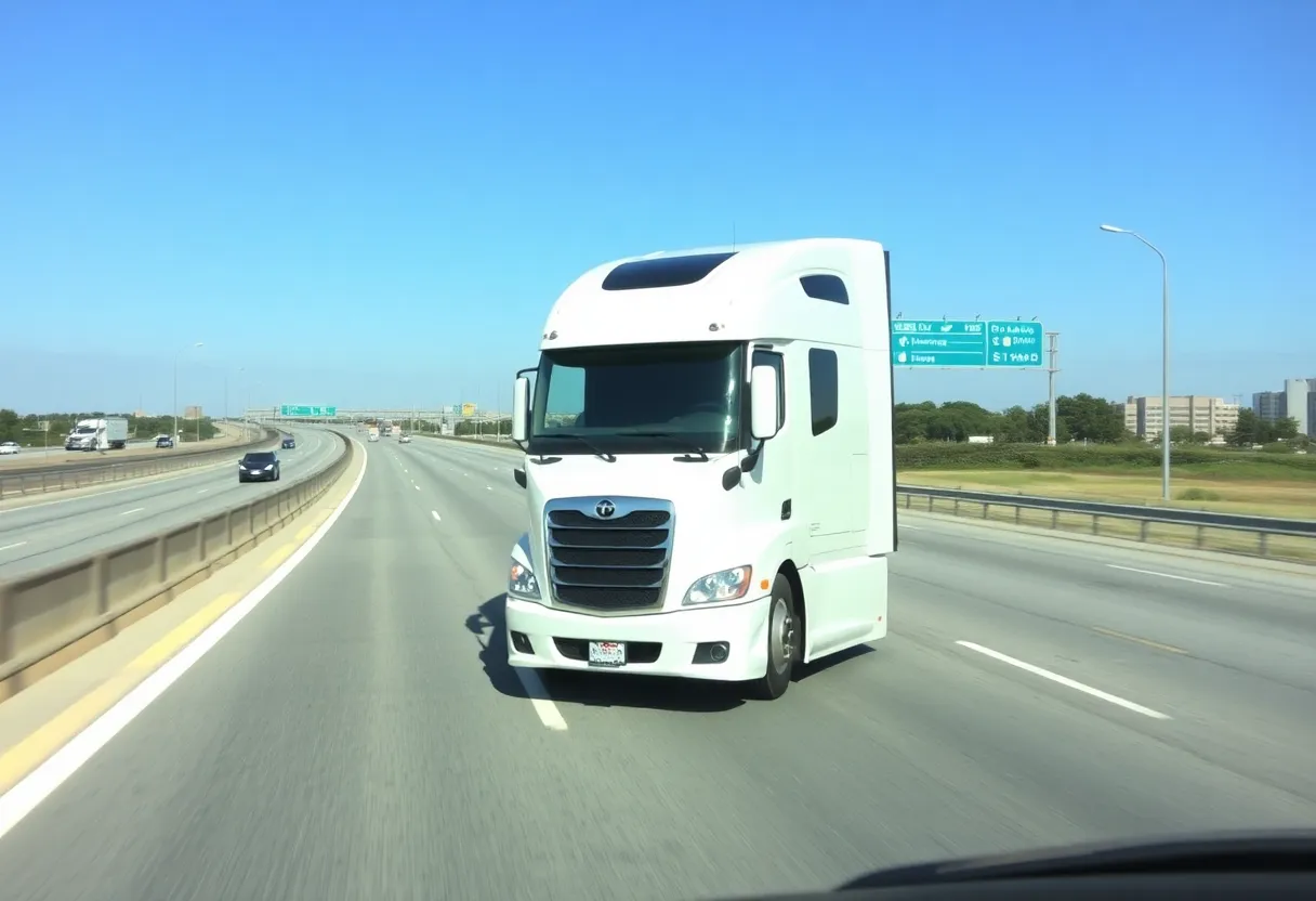 Driverless Truck on I-45