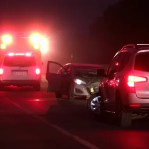 Scene of a vehicle crash on W Loop 1604 in San Antonio