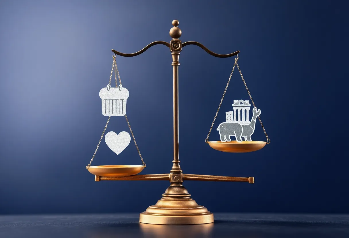 Abstract representation of the GOP mega bill's impact on social safety nets.