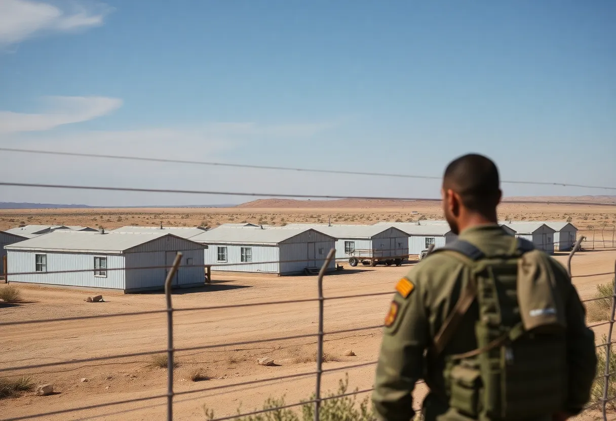 Military housing facility for migrants at Joint Base Lackland
