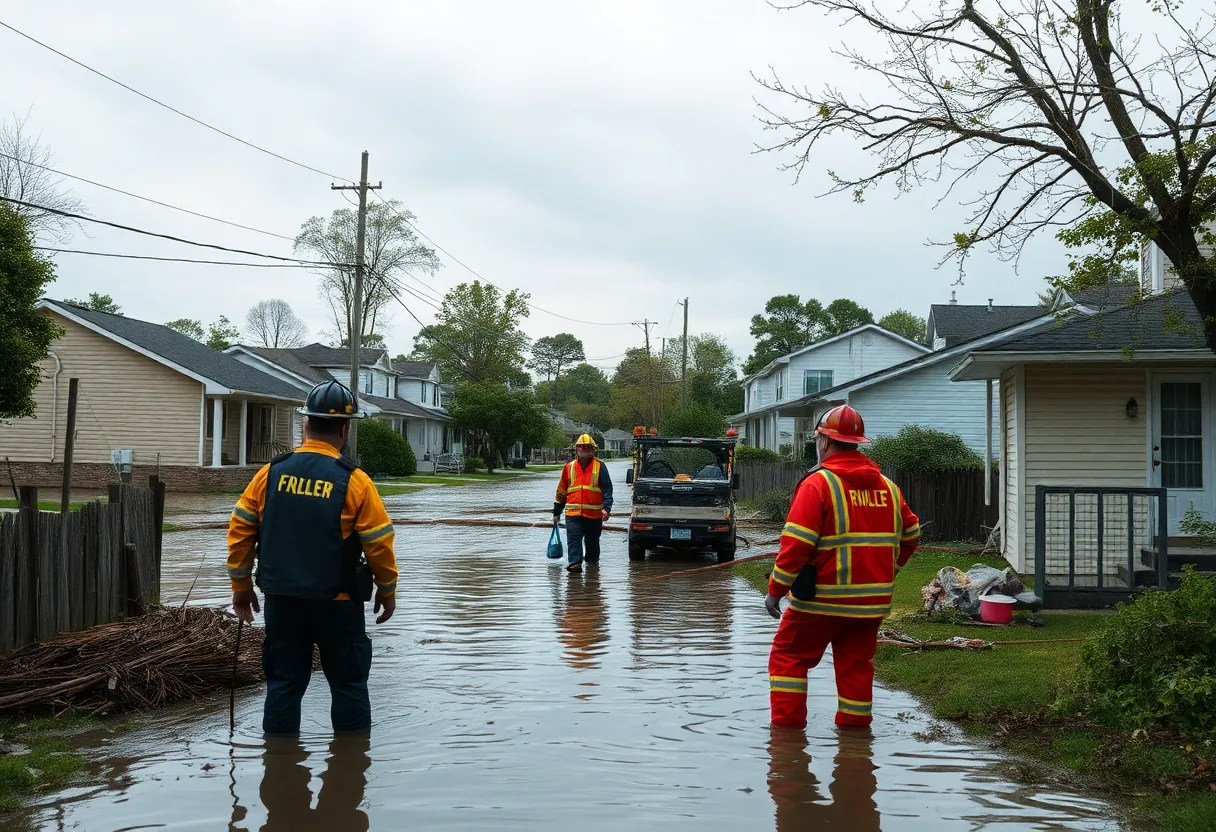 Damage caused by floods in Kerr County, Texas