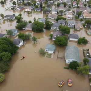 Emergency rescue operations in flooded Kerr County area
