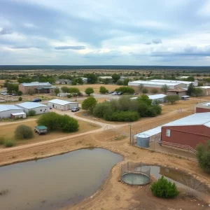Flooded area affecting Kerrville's water treatment plant