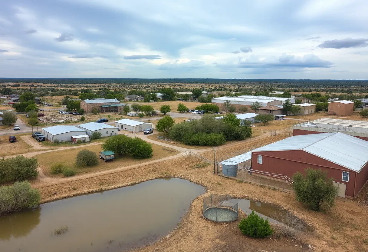 Flooded area affecting Kerrville's water treatment plant