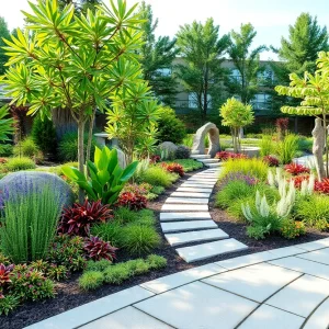 Vibrant landscape design showcasing innovation in architecture.