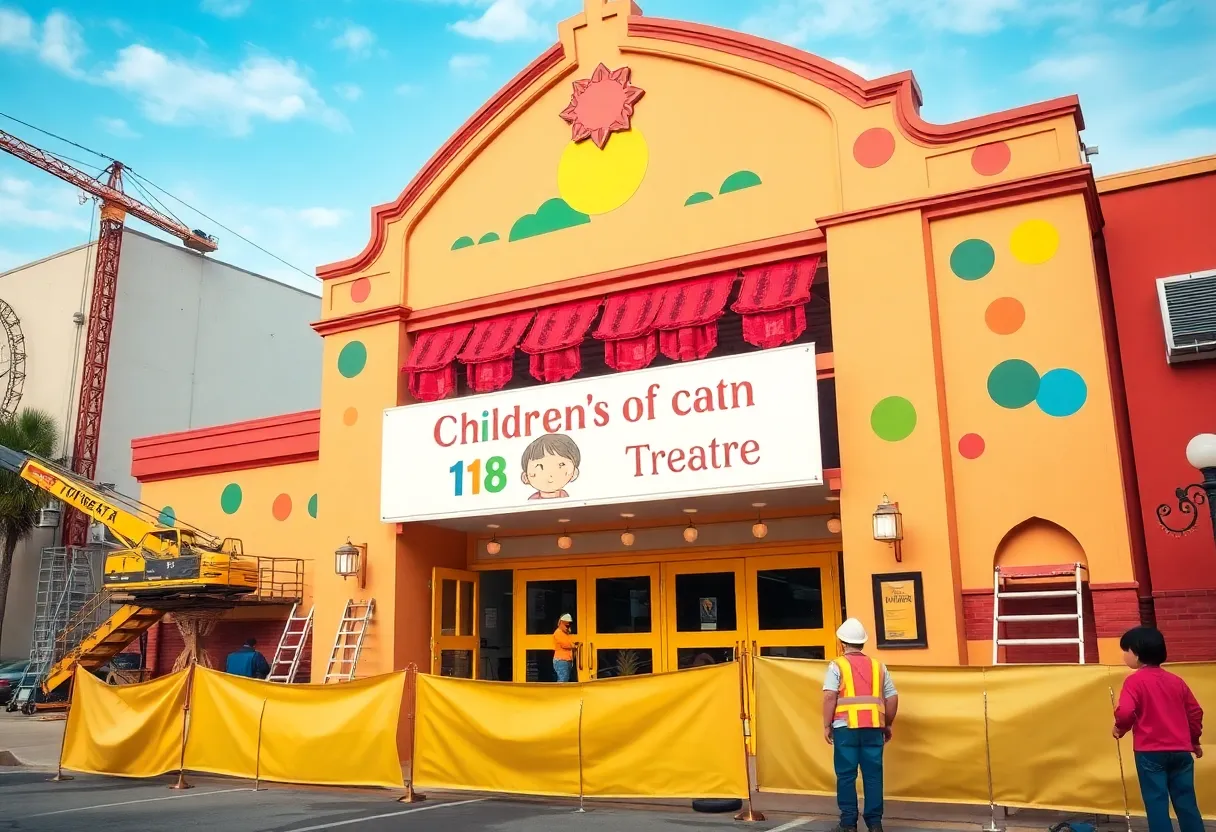 Renovation scene at Magik Theatre in San Antonio