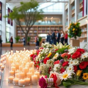 Memorial setting for Mark Ayers