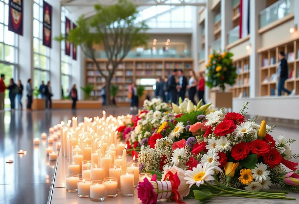 Memorial setting for Mark Ayers