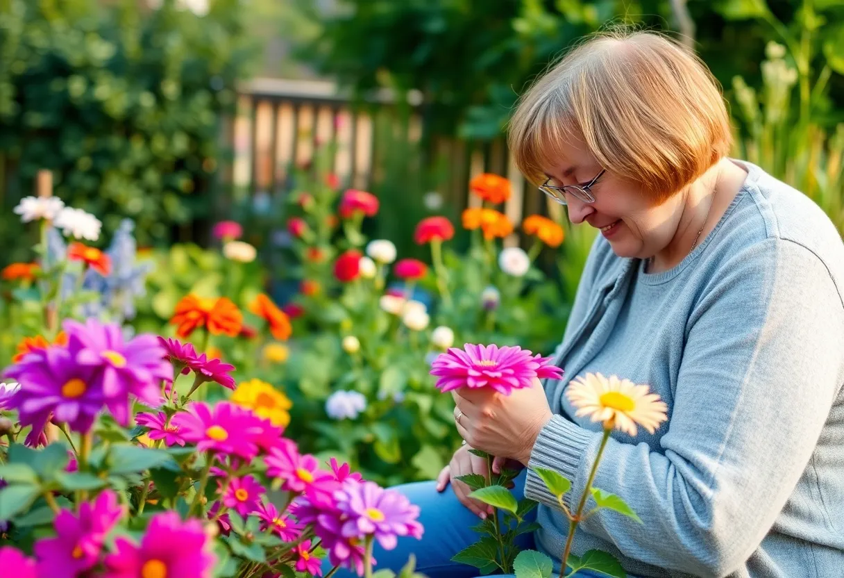 Memorial garden representing community connection