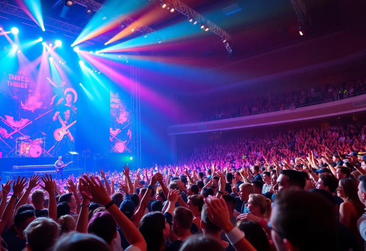 Crowd enjoying a concert at the Alamodome