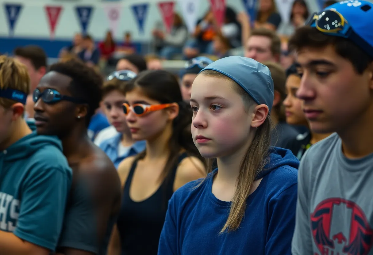 Community members gathered in remembrance of a student-athlete