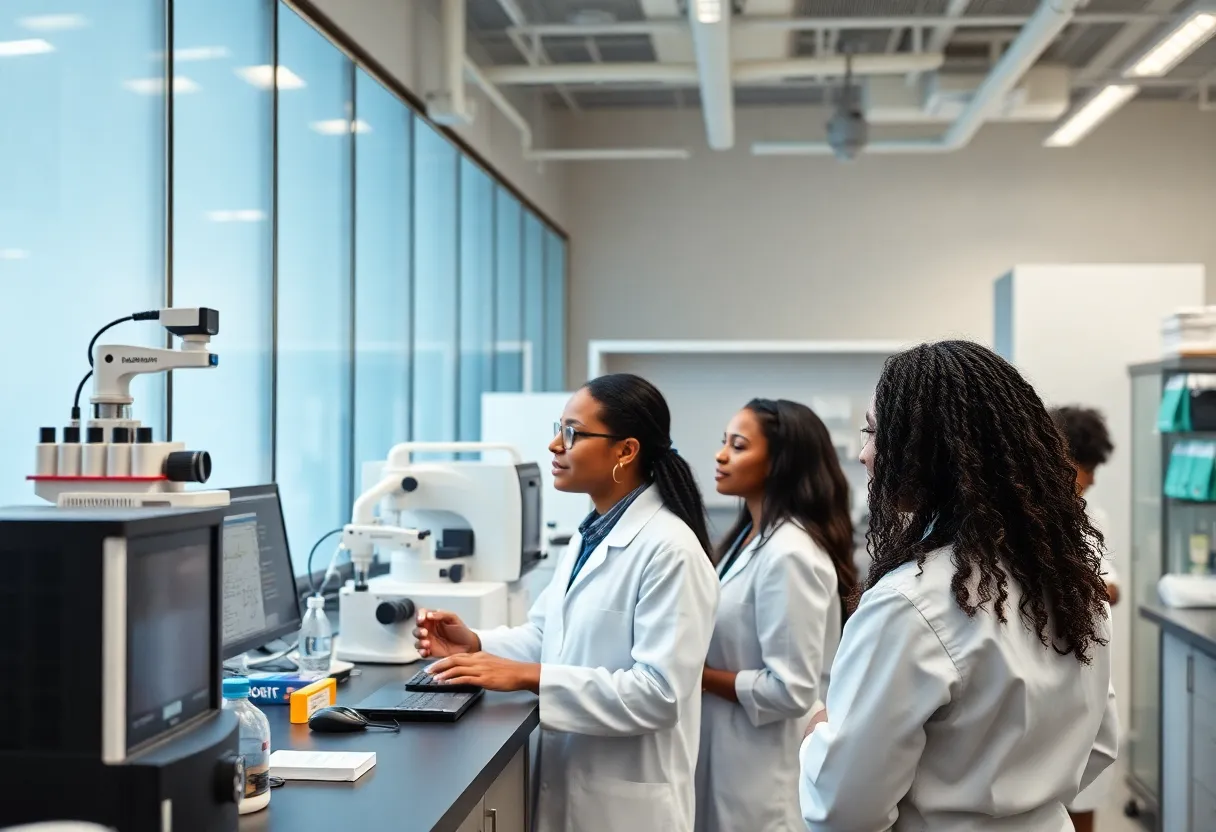 Modern research facility dedicated to cancer research and health improvement.