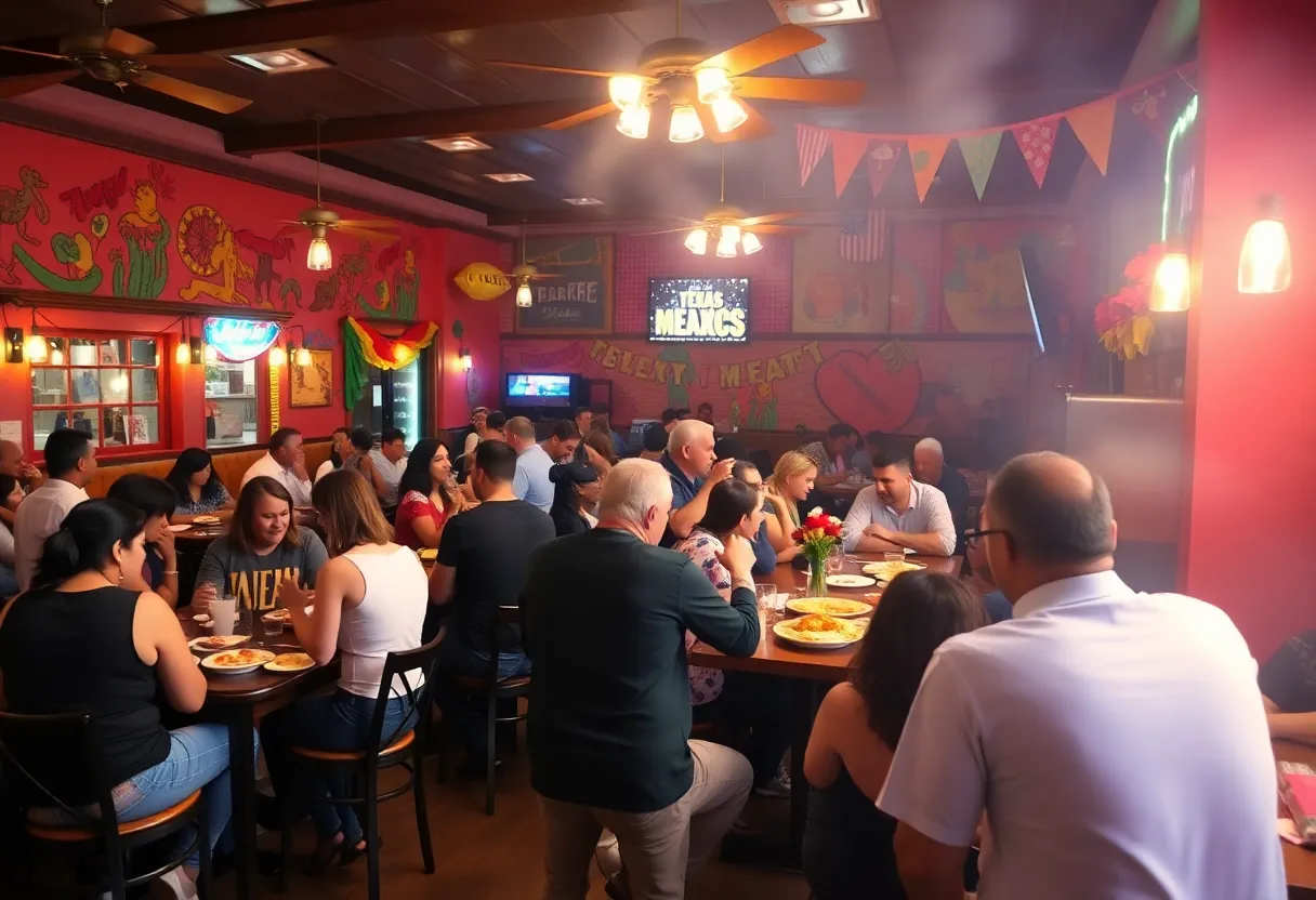 A gathering honoring the legacy of Ron Acosta in a Tex-Mex restaurant.