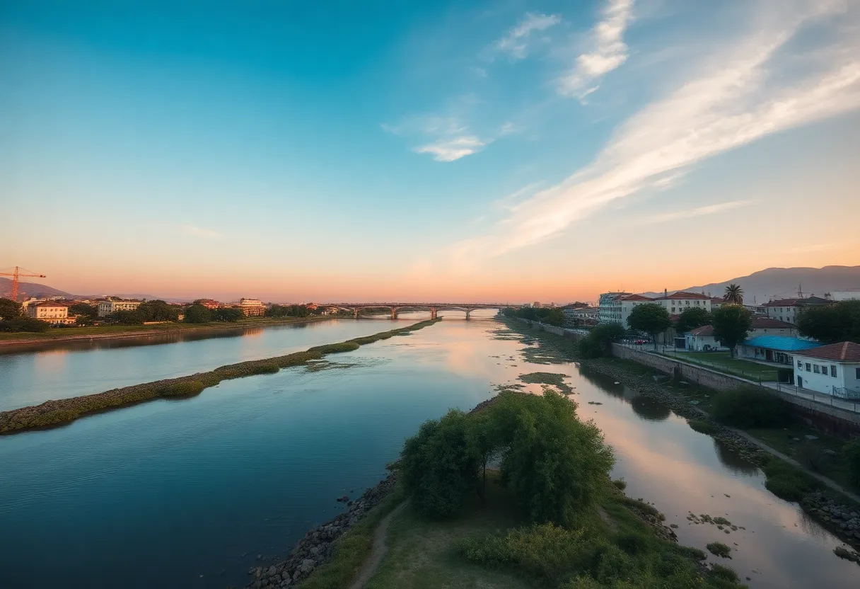 View of the São Antonio River reflecting community grief and support