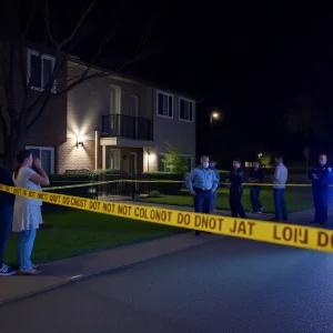 Police investigating a shooting scene at an apartment complex in San Antonio.