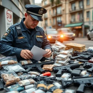 Police conducting a drug bust operation in San Antonio
