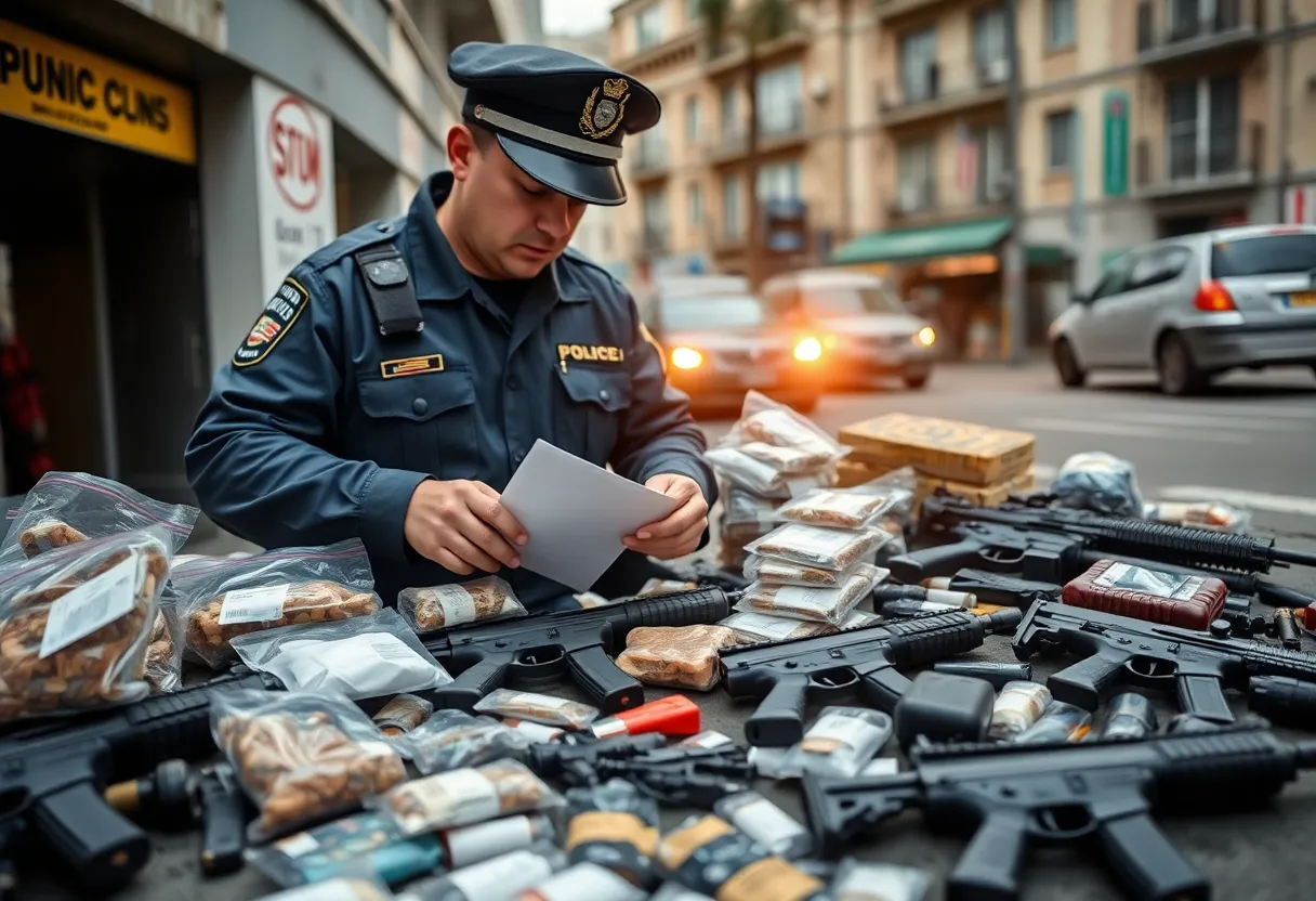 Police conducting a drug bust operation in San Antonio