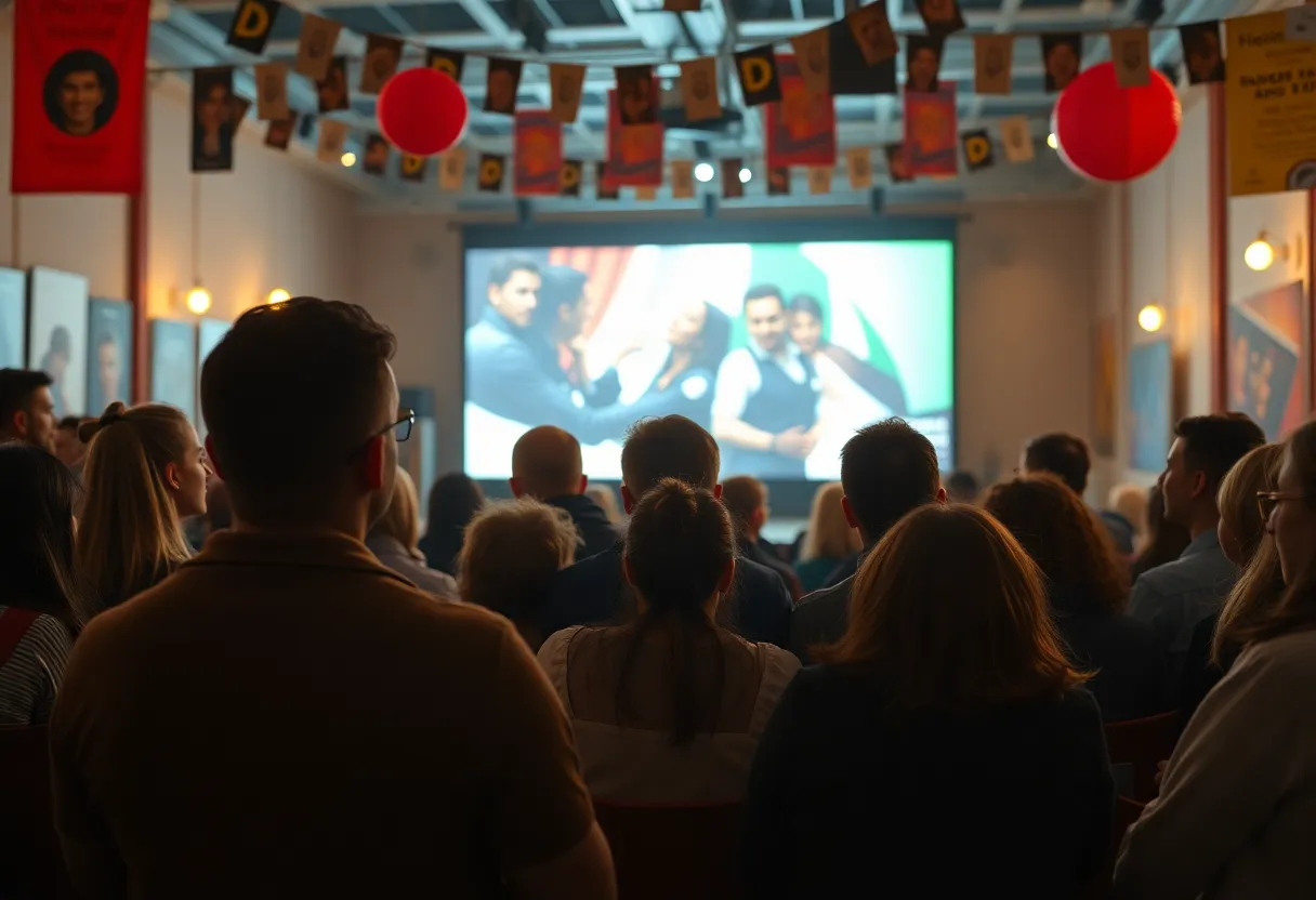 Audience enjoying a film screening at San Antonio Film Festival