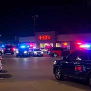 Police responding to a shooting incident in an H-E-B parking lot