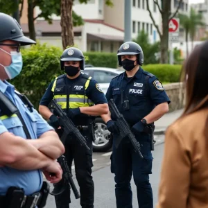 Law enforcement officials conducting a human trafficking operation in San Antonio.