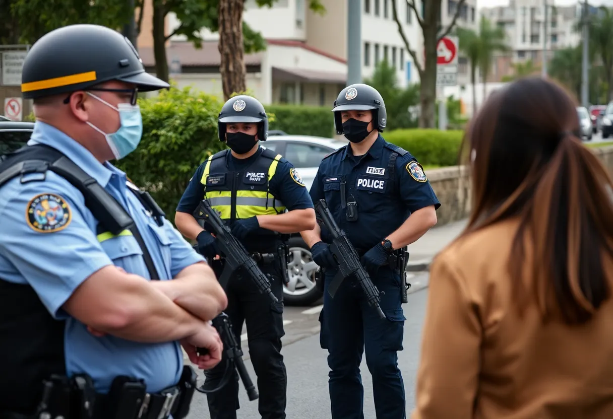 Law enforcement officials conducting a human trafficking operation in San Antonio.