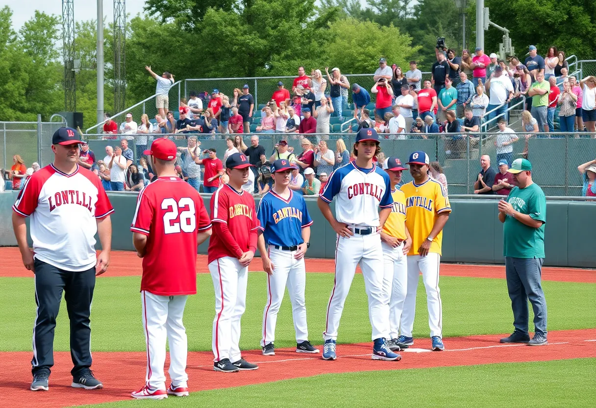 San Antonio Missions players in special jerseys during charity game