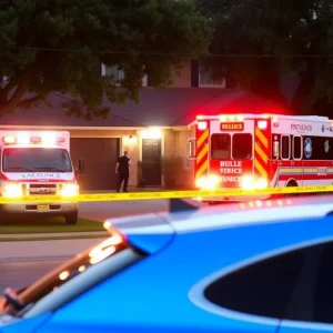 San Antonio neighborhood with police presence following a murder-suicide incident.