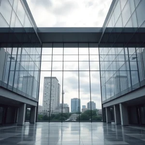 Vacant office space in a San Antonio office building