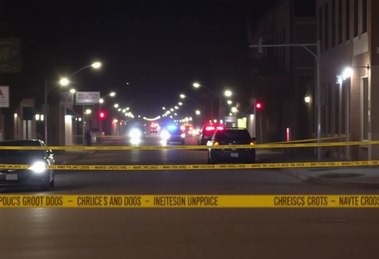 Police investigation scene in San Antonio