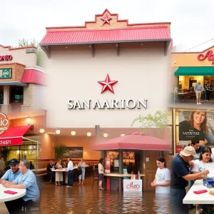 Collage of San Antonio restaurants contributing to flood relief efforts