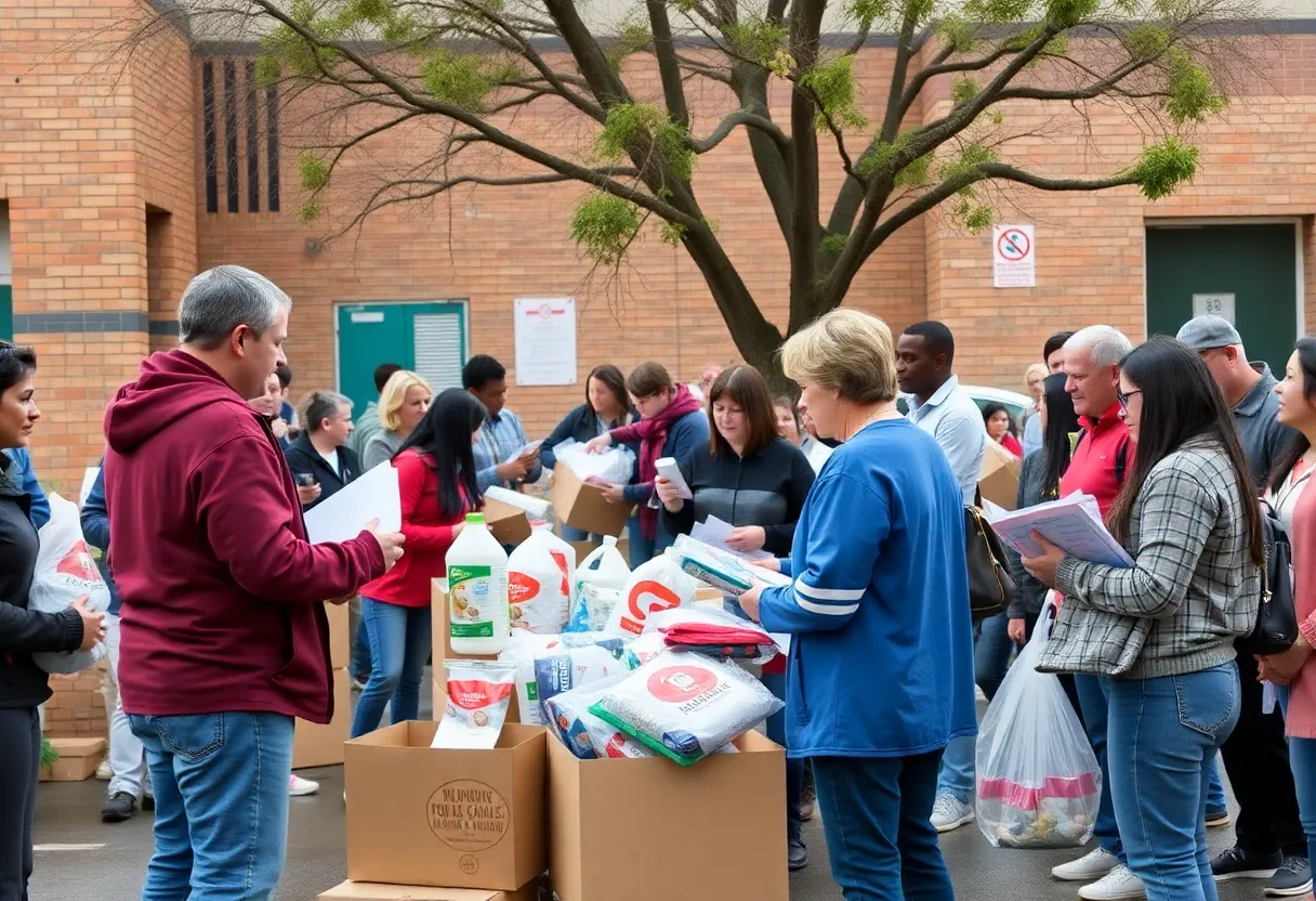 San Antonio schools unite for flood relief, showcasing community support and donations.
