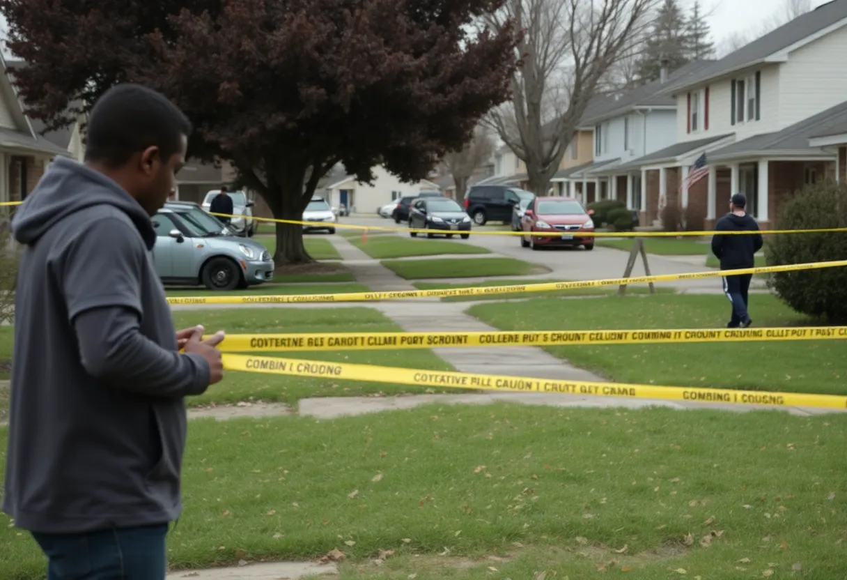 Scene of a shooting incident in San Antonio with police presence