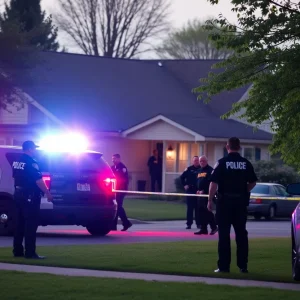 Police officers at a standoff in San Antonio