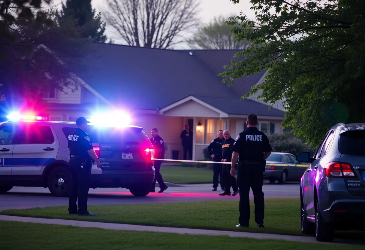Police officers at a standoff in San Antonio