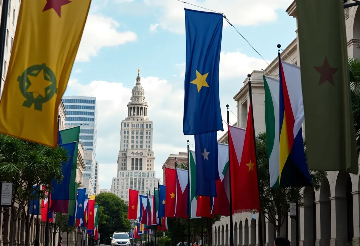 Diverse San Antonio cityscape celebrating new leadership.