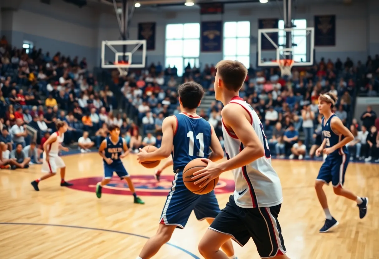 Competitive basketball match between San Antonio Spurs and Golden State Warriors