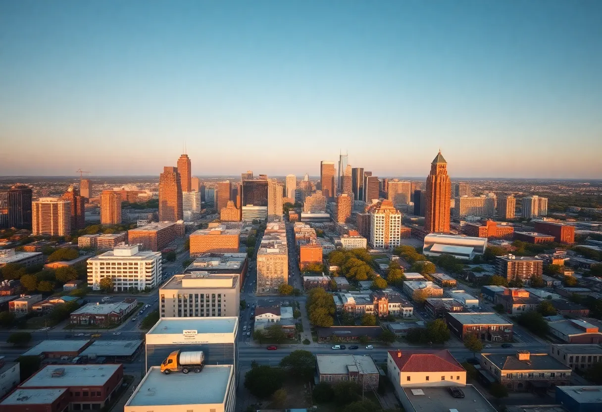 Texas City Skyline Reflecting Financial Challenges